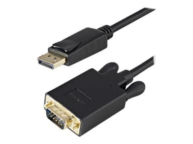 Startech 3 ft DisplayPort to VGA Adapter Cable DP to VGA Black 1m 20-pins DisplayPort Hann 15-stifts HD D-Sub (HD-15) Hann 