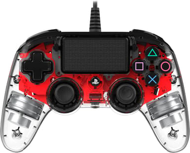 Nacon Wired Illuminated Compact Controller Ps4 - Red 