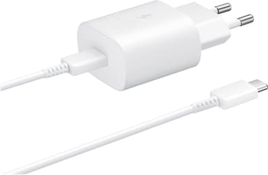 Samsung Wall Charger 25W + USB-C Cable 1m Valkoinen 