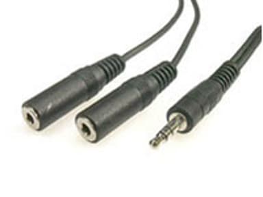 Deltaco Audio cable 1.8m Mini-telefoon stereo 3,5 mm Male Mini-telefoon stereo 3,5 mm Female 