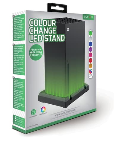 Venom Color Change LED Stand Xbox Series X Musta 
