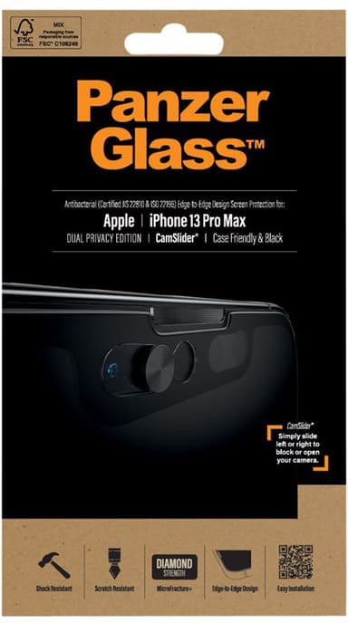 Panzerglass CamSlider Dual Privacy iPhone 13 Pro Max 