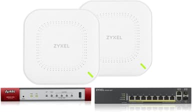 Zyxel Nebula Simplicity Startpaket (två accesspunkter, VPN-router och PoE-switch) 