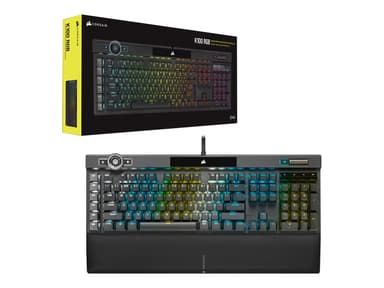 Corsair K100 RGB Optical-Mechanical Keyboard Kabling Nordisk Sort 