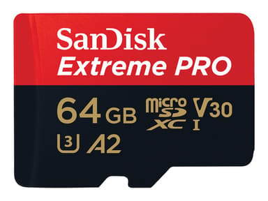 SanDisk Extreme Pro 64GB microSDXC UHS-I -muistikortti 