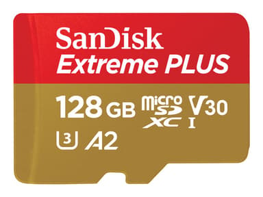 SanDisk Extreme Plus 128GB microSDXC UHS-I -muistikortti 