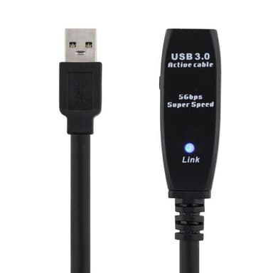 Deltaco USB3-1002 5m 9-pins USB-type A Hunn 9-pins USB-type A Hann 
