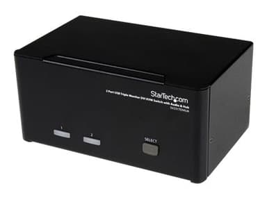 Startech 2 Port Triple Monitor DVI USB KVM Switch with Audio & USB 2.0 Hub 