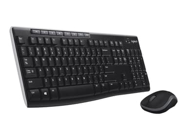 Logitech Wireless Combo MK270 UK-engelsk Tastatur- og mussett 