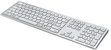 Voxicon Wireless Slim Metal Keyboard 295B Silver Trådløs Nordisk Hvid Sølv 