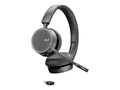 Poly Poly Voyager 4220 UC USB A + Charging Stand Stereo Grå Svart 
