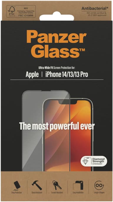 Panzerglass Ultra-Wide Fit iPhone 13 iPhone 13 Pro iPhone 14 