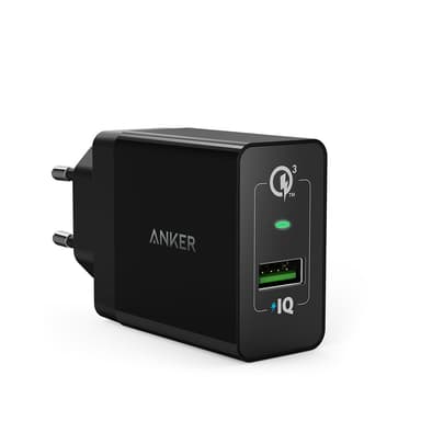 Anker PowerPort+ 1 QC 3.0 18W USB-A Zwart 
