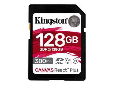 Kingston Canvas React Plus 128GB SDXC UHS-II Memory Card 