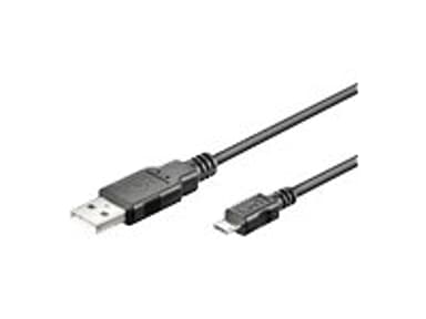 Microconnect USB-kabel 3m 5 pin Micro-USB Type B Han 4 pin USB Type A Han 