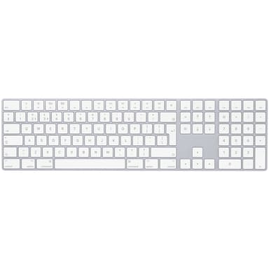 Apple Magic Keyboard with Numeric Keypad Draadloos Nederlands Wit Zilver 