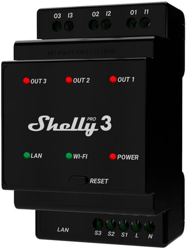 Shelly Pro 3 Three-phase DIN-relay 