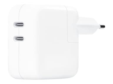 Apple 35 W:n USB-C-virtasovitin kahdella portilla Valkoinen 