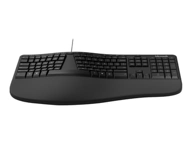 Microsoft Ergonomic Keyboard Met bekabeling Engels Zwart 