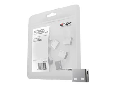 Lindy USB Port Blocker White 10-pack without key 