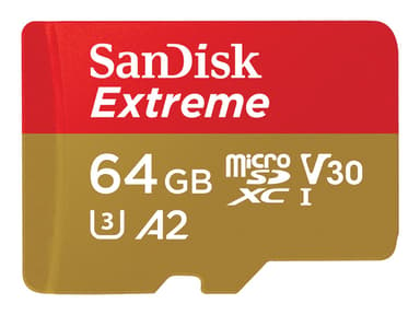 SanDisk Extreme 64GB microSDXC UHS-I-geheugenkaart 