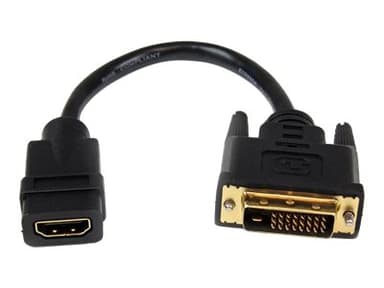 Startech .com 20cm HDMI naar DVI-D Video Verloopkabel 19 pins HDMI type A Female 24+1-pins digitale DVI Male 