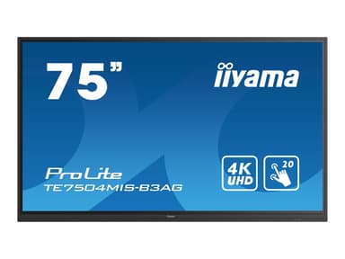 iiyama ProLite TE7504MIS-B3AG 75" Touch 4K UHD IPS 16:9 75" 400cd/m² 4K UHD (2160p) 16:9 
