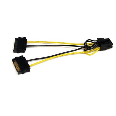 Startech SATA Power to 8 Pin PCI Express Video Card Power Cable Adapter 15 pins Serial ATA-voeding Male 8 pins-PCI Express-voeding Male 