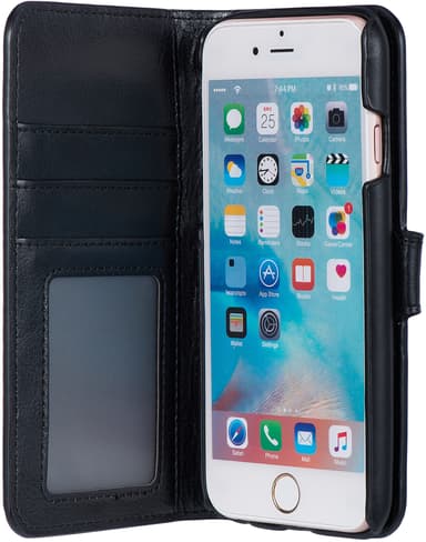 Cirafon Genuine Leather Wallet Magnet iPhone 6/6s Sort 