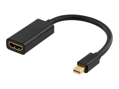 Deltaco Videoadapter Mini DisplayPort Han 19 pin HDMI Type A Hun 