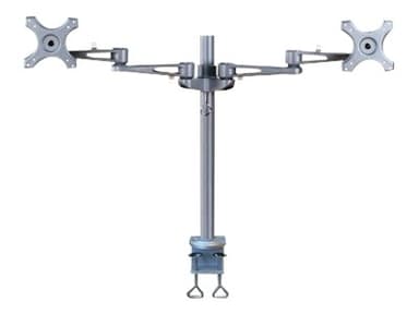 Neomounts Full Motion Dual Desk Mount (clamp) for two 10-27" Monitor Screens, Height Adjustable 