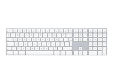 Apple Magic Keyboard with Numeric Keypad Trådlös USA, internationellt Silver Vit 