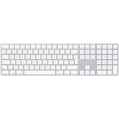 Apple Magic Keyboard with NumPad Langaton Ruotsalainen/suomalainen Hopea Valkoinen 