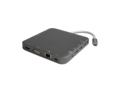 Prokord USB C-dockingstation Sort USB-C Portreplikator 