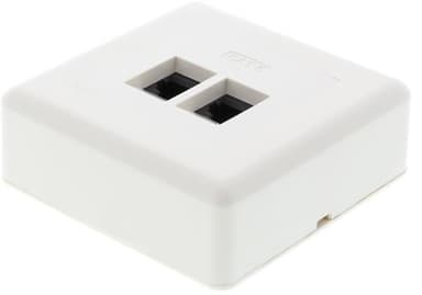 Deltaco Wall Outlet 2-port CAT 6 