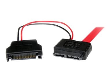 Startech Slimline SATA Female to SATA with SATA Power Cable Adapter 0.5m 13-stifts smal seriell ATA Hona 15-stifts seriell ATA-ström 7-stifts seriell ATA 