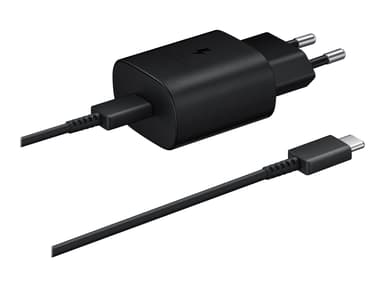 Samsung Wall Charger 25W + USB-C Cable 1m Sort 
