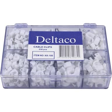 Deltaco Cable Staple In Plastic With Steel Nails 230-Pack 