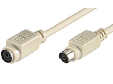 Microconnect Näppäimistö/hiiri-jatkojohto 2m 6 pin mini-DIN (PS/2 style) Uros 6 pin mini-DIN (PS/2 style) Naaras 