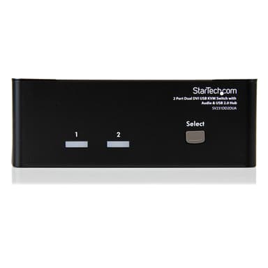 Startech 2 Port Dual DVI USB KVM Kytkin w/ Audio & USB Hubi 
