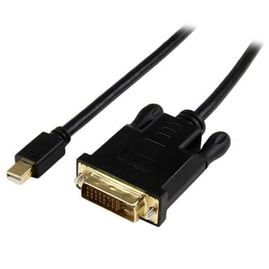 Startech 6ft Mini DisplayPort to DVI Adapter Cable Mini DP to DVI-Black 1.82m Mini DisplayPort Male 24+1-pins digitale DVI Male 