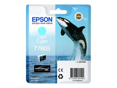 Epson Blekk Ljus Cyan T7605 