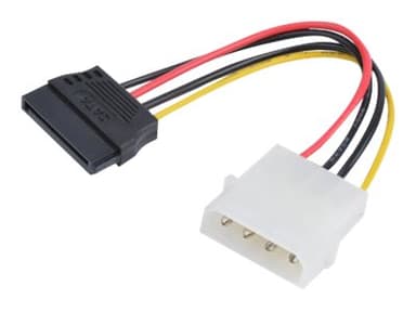 Prokord Power cable 4-PIN interne voeding Male 15 pins Serial ATA-voeding Female 