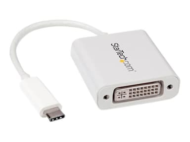 Startech USB C to DVI Adapter USB Type C DVI Video Converter White 