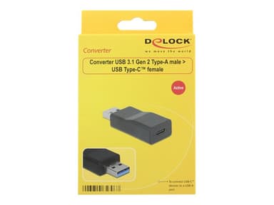 Delock USB-adapter 9-stifts USB typ A Hane 24-stifts USB-C Hona 