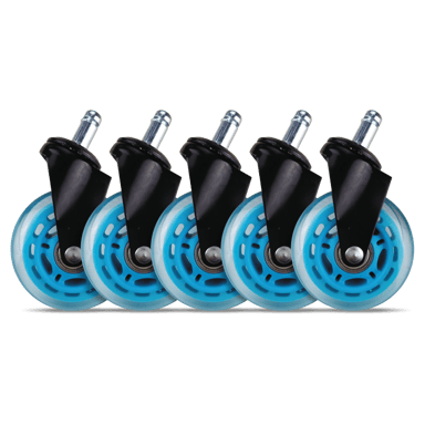 L33T Wheel 3" Casters - Gaming Chairs (Blue) Universal 5pcs 