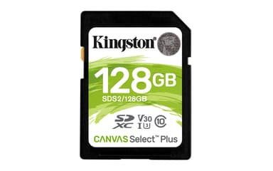 Kingston Canvas Select Plus 128GB SDXC UHS-I minneskort 
