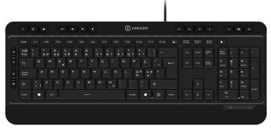 Voxicon Wired Keyboard 290W Kabling Nordisk Sort 