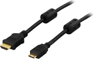 Deltaco Video- / Ääni- / Verkkokaapeli 5m HDMI Mini Uros HDMI Uros 