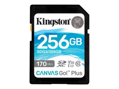 Kingston Canvas Go! Plus 256GB SDXC UHS-I minneskort 
